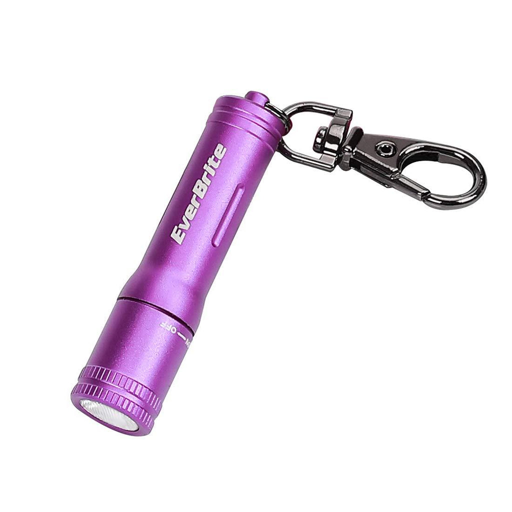 EverBrite Keychain LED Flashlight Mini Bright Key Ring Portable Pocket Torch for EDC, Party Favors, Night Reading, Camping, Power Outage, Emergency, AAA Battery Included, Purple - NewNest Australia