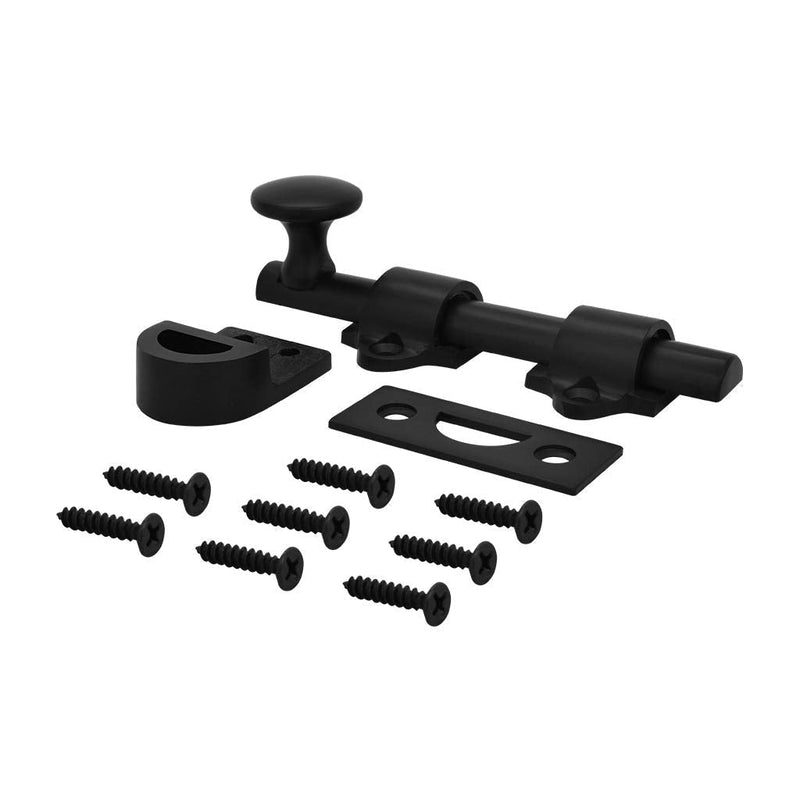 Nuk3y Heavy Duty Solid Brass Dutch Door Surface Bolt 4 inch Black - NewNest Australia