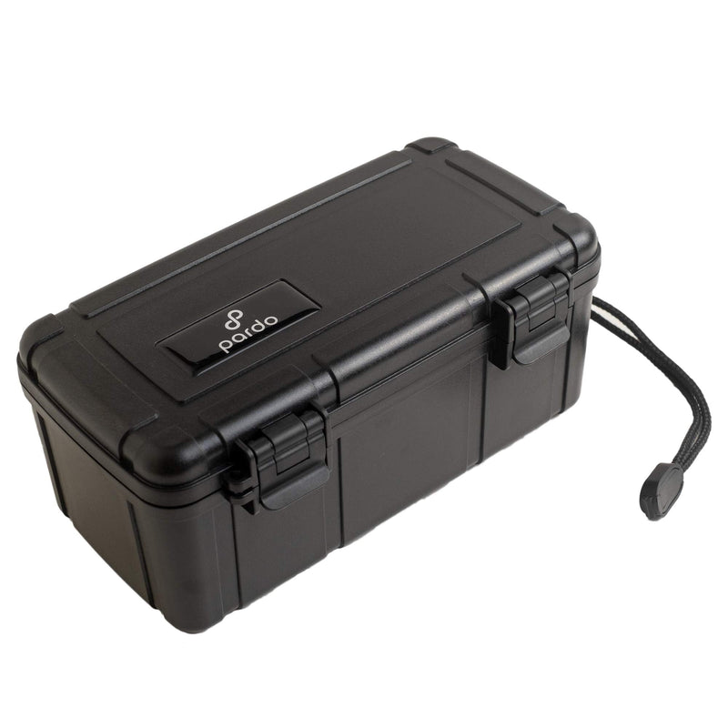 Pardo Cigar Travel Humidor Case 15 Count - Waterproof, Rugged, Crushproof - Black - Holds up to 15 - NewNest Australia