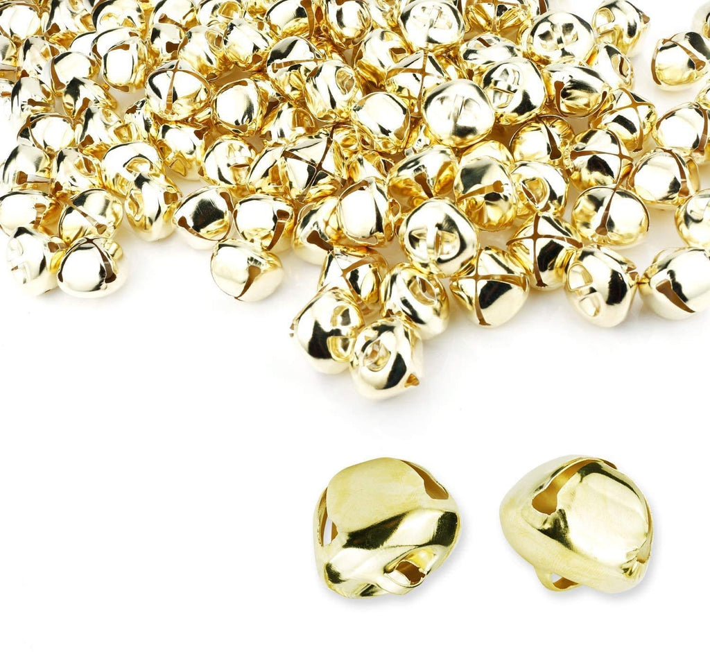 50 Pieces Jingle Bells 4/5Inch Craft Bell Bulk for Christmas Home and Pet Decorations (Gold) Gold - NewNest Australia