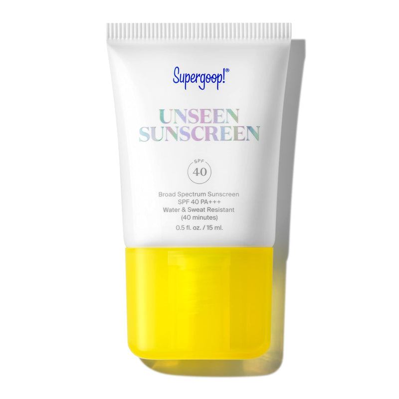 Supergoop! Unseen Sunscreen, 0.5 oz - SPF 40 PA+++ Reef-Friendly, Broad Spectrum Face Sunscreen & Makeup Primer - Weightless, Invisible, Oil Free & Scent Free - Beard Friendly - For All Skin Types 0.5 Fl Oz (Pack of 1) - NewNest Australia