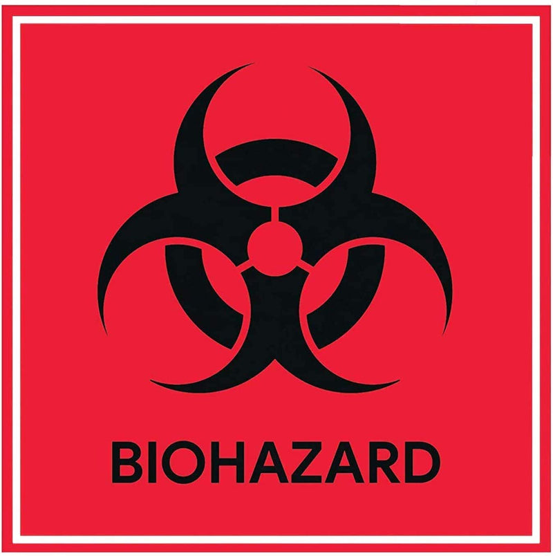 Biohazard Stickers Sign 4" X 4" Waterproof Biohazard Warning Label，Use for Hospitals and Industrial (20/Pack） 20PCS - NewNest Australia