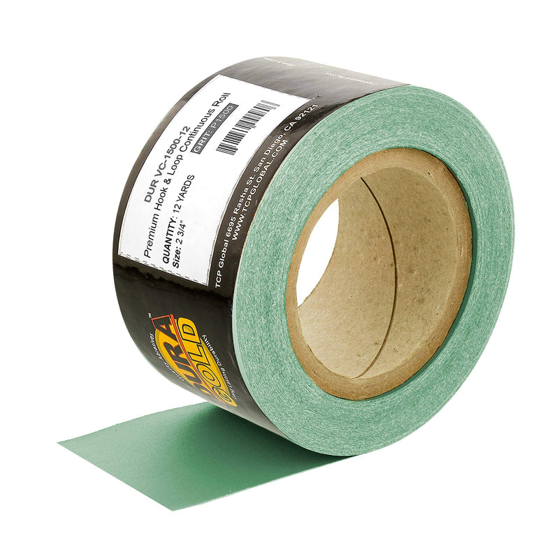 Dura-Gold Premium - 1500 Grit Green Film - Hook & Loop Backing Longboard Continuous Sandpaper Roll, 2-3/4" Wide, 12 Yards Long - For Automotive Detailing, Fine Color Sanding, Long Board Sander Blocks 1500-Grit - NewNest Australia