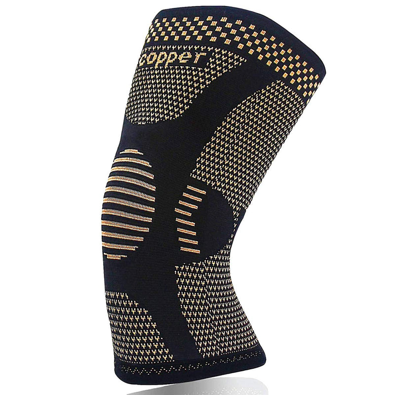 Copper Knee Brace for Arthritis Pain and Support-Copper knee sleeve Compression for Sports, Workout,Arthritis Relief-Single (Small) Small (Pack of 1) - NewNest Australia