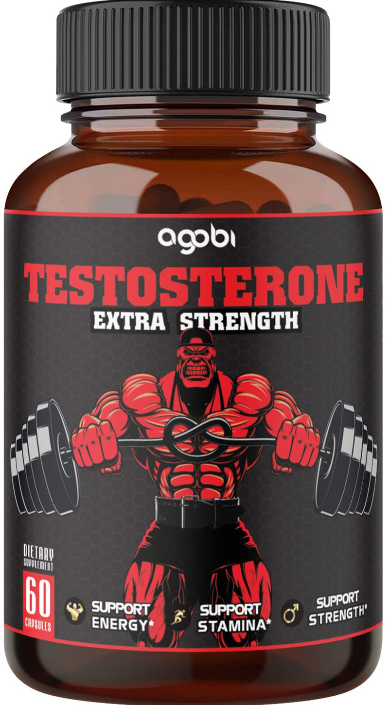 Energy Support Supplement for Men with Ashwagandha, Tribulus, Ginseng & More - 11 Herbs Equivalent to 9200mg - Strength Support - 60 Vegan Capsules 1 Month Supply - NewNest Australia