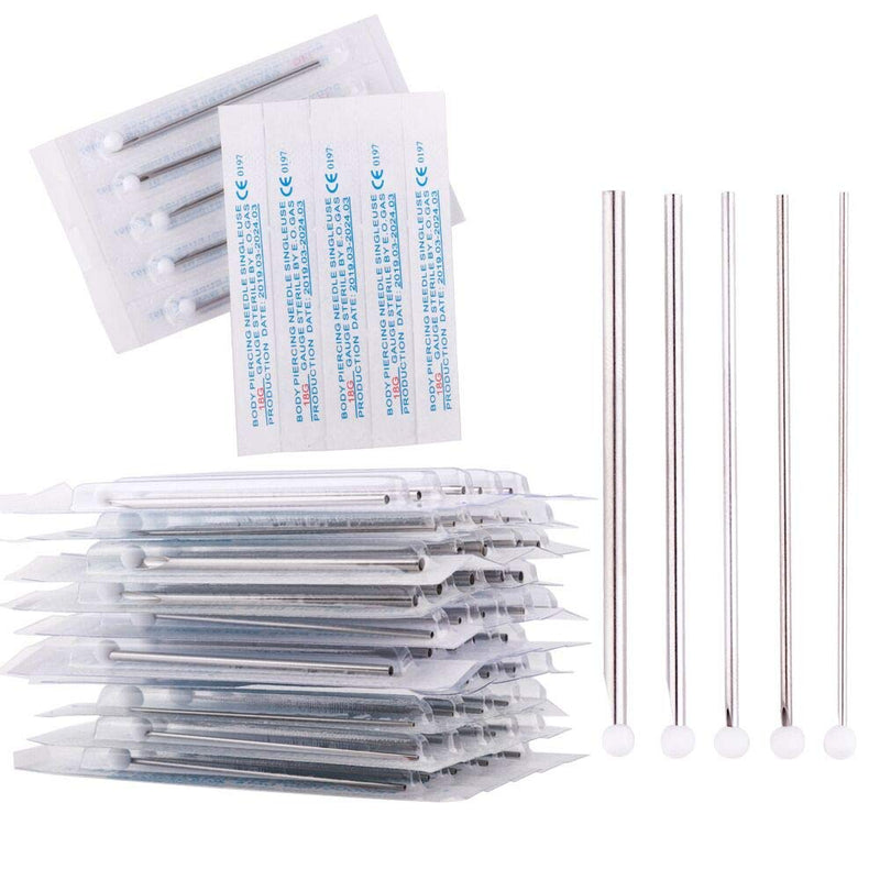 Ear Nose Piercing Needles - TC Mix body piercing needles 12g.14g.16g.18g.20g Individualized Package for Piercing Needle Supplies Piercing Kit (50 MIX) 50 Piece Assortment - NewNest Australia