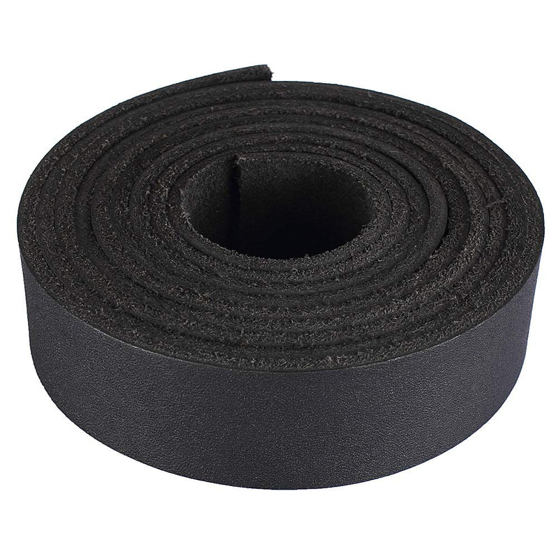 LolliBeads (TM) Genuine Leather Strap Leather Strip 1 Inch Wide and 72 Inches Long, Black 1inches_2yards - NewNest Australia