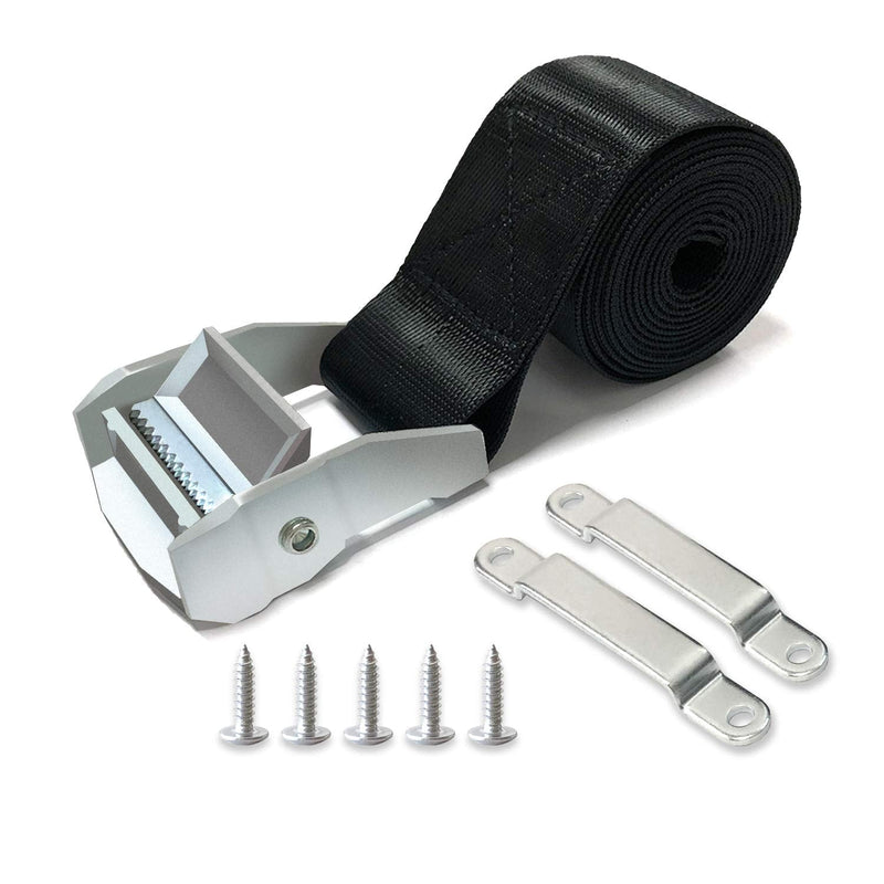 HEHAHA Battery Box Tie/Hold Down Strap Kit, 59"x1.49" Anti-UV Black Tie Strap, with Cam Buckle Mounts and SS Screws, Effectively Prevent Equipment from Slipping (1 Pack) 1 - NewNest Australia
