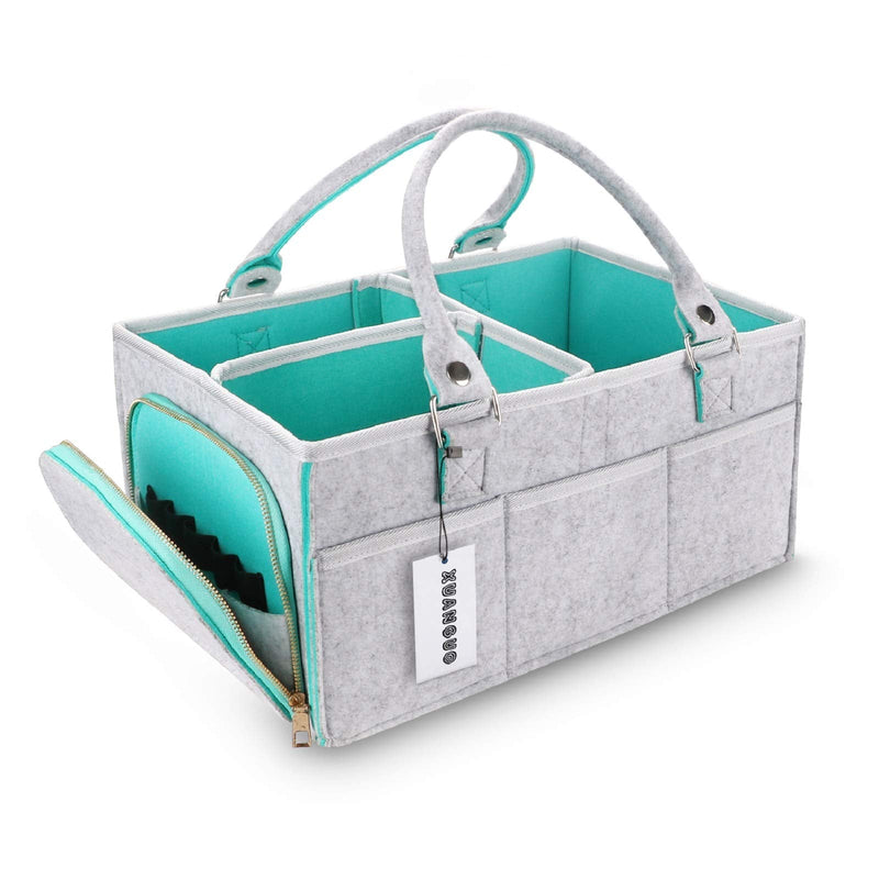 Baby Diaper Caddy Organizer for Boy or Girl Large Nursery Storage Bin Basket Portable Holder Tote Bag for Changing Table and Car Baby Shower Gifts Newborn Essentials Stuff Registry Must Haves Item green - NewNest Australia