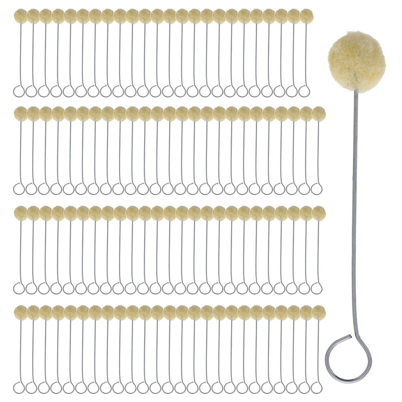 TCP Global Wool Daubers Ball Brush (Pack of 100) - Applicator Tool for Leather Dye, Dying, Staining, Crafting, DIY Crafts Projects, Gluing, Contact Cement, Shoe Shine Polish - Daub, Swab, Wipe, Spread - NewNest Australia