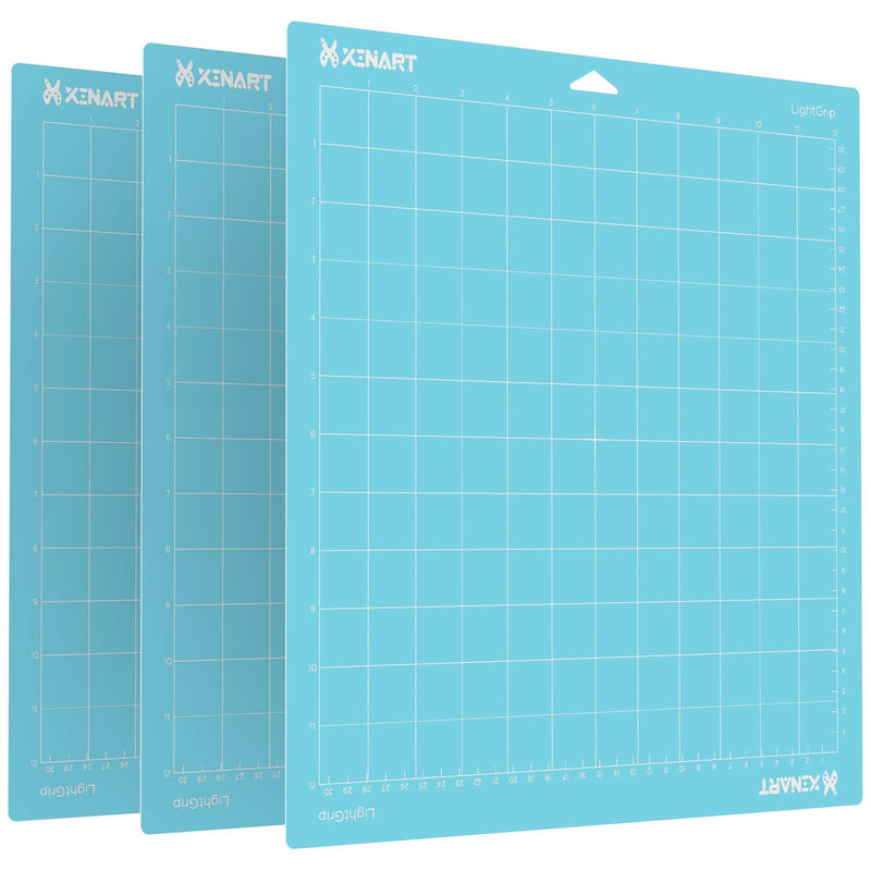 XINART 12x12 Inch Cutting Mat for Cricut Maker 3/Maker/Explore 3/Air 2/Air/One(LightGrip, 3 Pack) Light Adhesive Sticky Quilting Cricket Cutting Mats for Cricut A-LightGrip 12x12 Inch 3 Pack - NewNest Australia