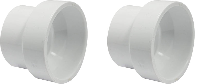 Canplas 193022 PVC DWV Reducing Coupling, 2 x 1-1/2-Inch, White (Pack of 2) - NewNest Australia