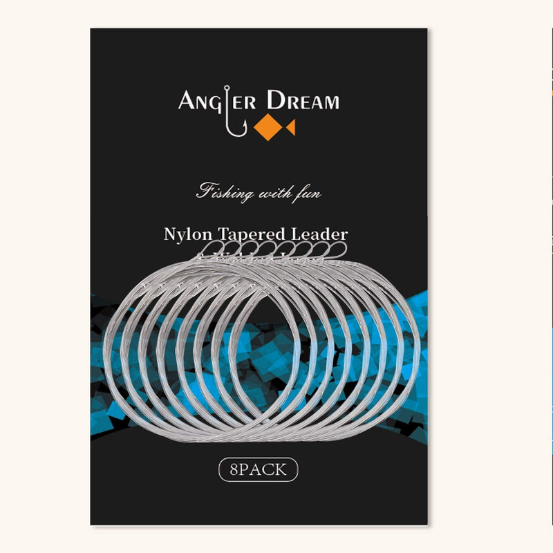 ANGLER DREAM 8 Pack Welded Tapered Leader Fly Fishing Leader with Loop 9ft 0/1/2/3/4/5/6/7X Nylon Fly Leader … Welded Loop Fly Leader 3x - NewNest Australia