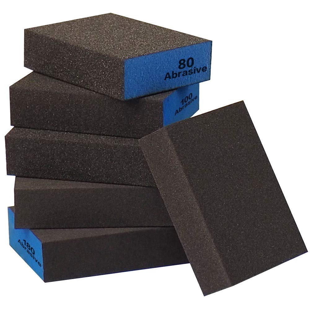 Sanding Sponge, Auerllcy Coarse/Medium/Fine/Superfine 6 Different Specifications Sanding Blocks Assortment,6 PCS,Washable and Reusable. - NewNest Australia