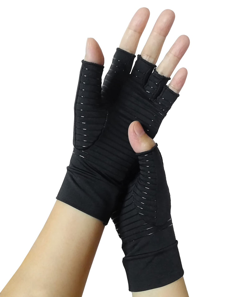 Dr. Frederick's Original Copper Arthritis Glove Fingerless - Black Small - NewNest Australia