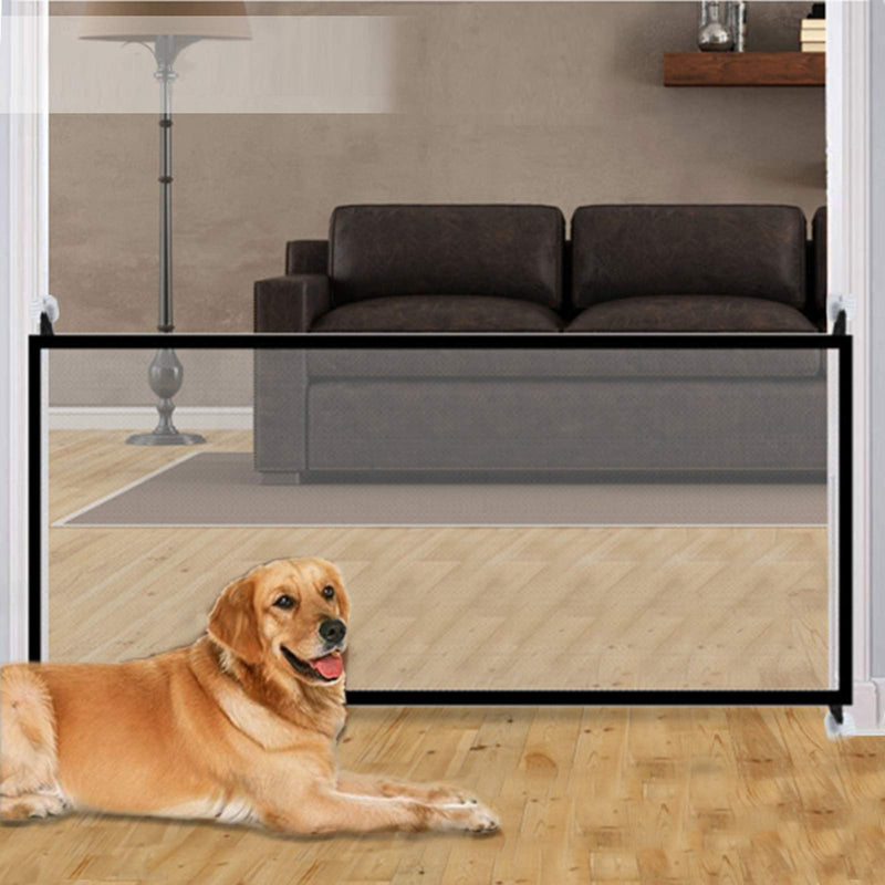 70.9"x28.3" Pet Gate,Baby Gate,Magic Gate Portable Folding mesh gate Safe Guard Isolated ，Indoor and Outdoor Safety Gate Install Anywhere (Black) - NewNest Australia