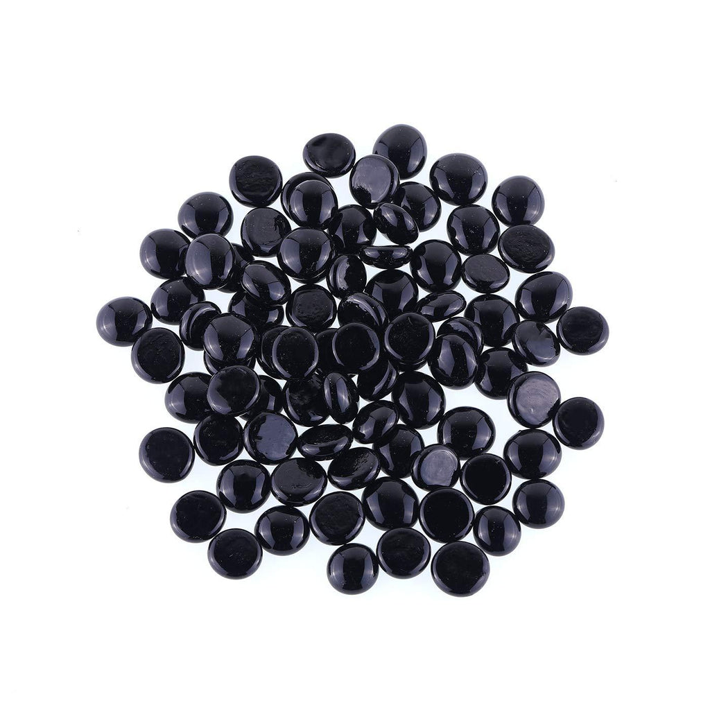 NewNest Australia - Mipruct Vase Filler,Colorful Crystal,Stone Gem for Garden,Decorative Glass Beads,Glass Gem in Vase,0.75LB-Approx 75pack (Black) Black 