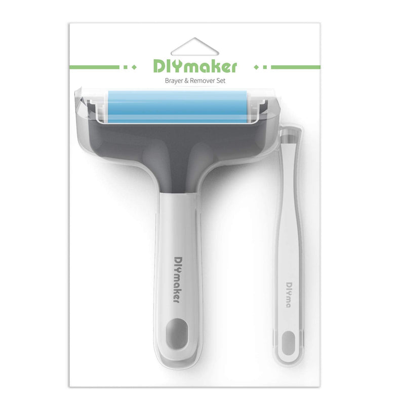 Diymaker Rubber Brayer Roller & MAT Tweezers Remover Tool Set Craft Stamping Brayers for Cricut/Silhouette/Brother - NewNest Australia