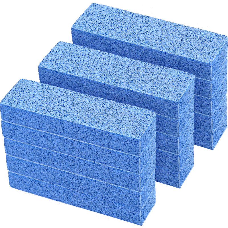 20 Pieces Pumice Stones for - Pumice Scouring Pad, Pumice Stick for Toilet Bowl Ring, Bath, Household, Kitchen, Pool, 5.9 x 1.4 x 0.9 Inch (Blue) Blue - NewNest Australia