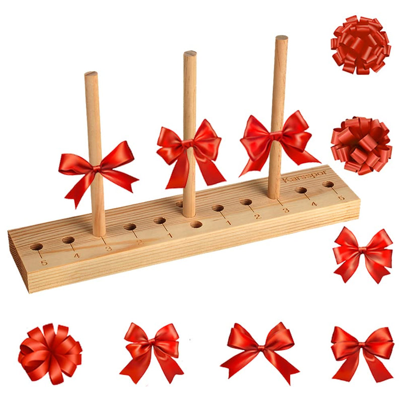 Karsspor Bow Maker Bow Making Tool for Ribbon, Wooden Wreath Bow Maker for Making Gift Bows, Wrist Corsages, Party Decorations, Hair Bows, Holiday Wreaths(with Instructions) - NewNest Australia