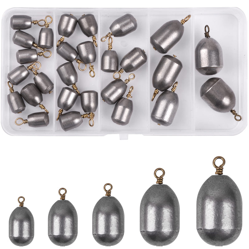 Fishing Weight Sinker - 27/65pcs Bass Casting Sinker Weight Bell Sinker Eco-Friendly Iron Fishing Weight Sinker with Ring Water Drop Sinker Weight for Saltwater Freshwater Fishing 27pcs - NewNest Australia