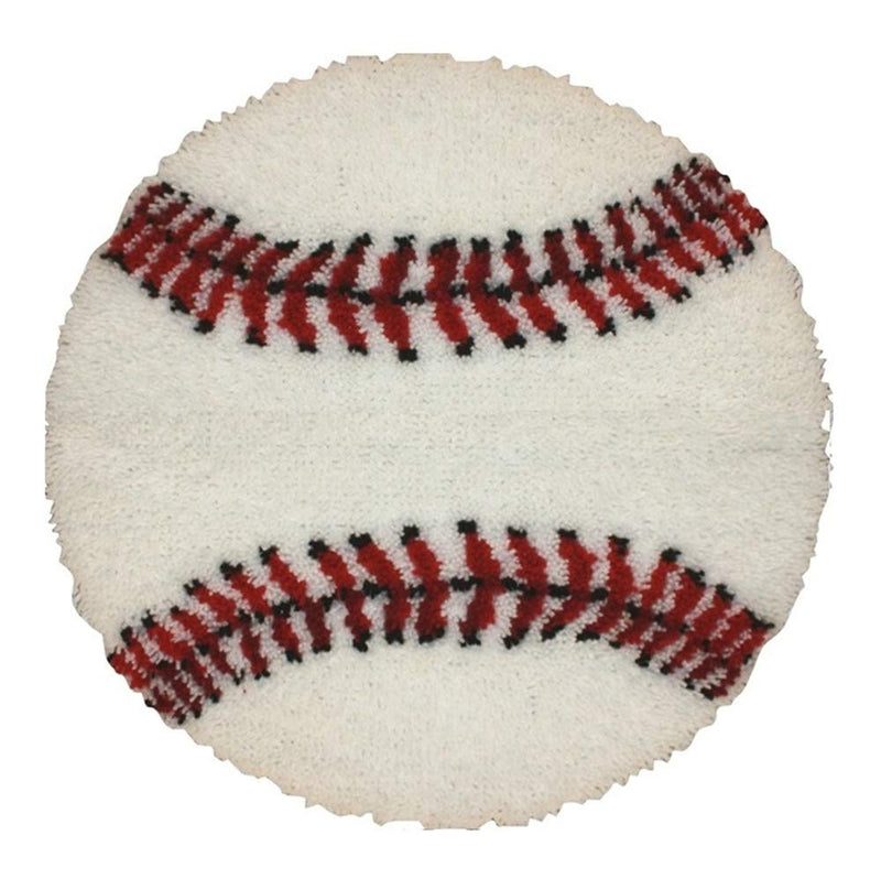 LAPATAIN Latch Hook Kits DIY Crochet Yarn Kits,Baseball Carpet Embroidery Hook Rug Kit Needlework Sets Cushion for Kids or Adults Home Decor 20x20inch Baseball - NewNest Australia