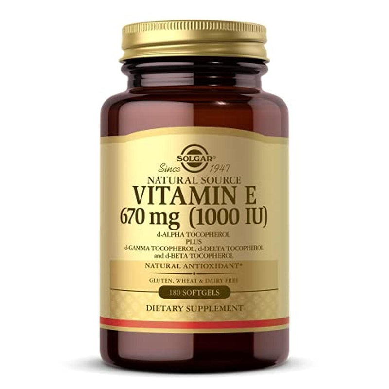 Solgar Vitamin E 670 mg 1000 IU Mixed Softgels Natural Antioxidant Skin Immune System Support NaturallySourced Vitamin E Gluten Free Dairy Free Servings, 180 Count 180 Count (Pack of 1) - NewNest Australia