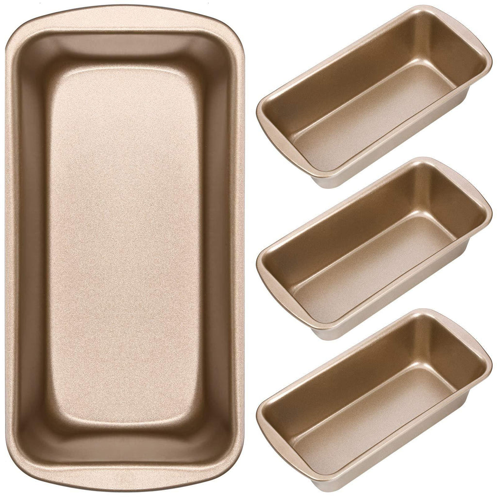 NewNest Australia - Non-Stick Loaf Pan Set, 4 Pieces Toast Baking Mold, Rectangle Baking Tray for Oven Baking (7.2 x 3.7 Inches) 7.2 x 3.7 Inches 