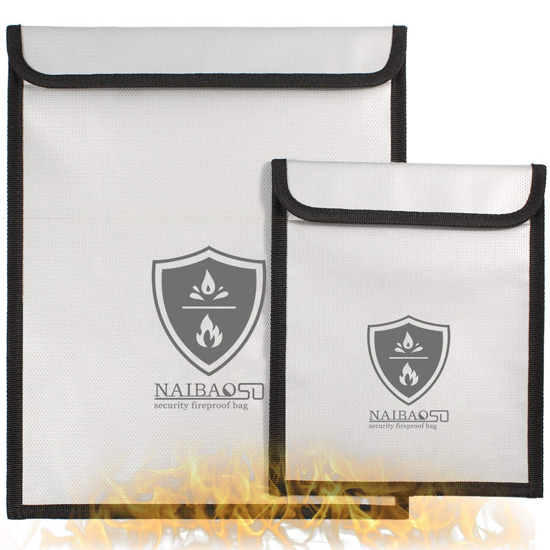 Fireproof Document Bag 2pack Waterproof and Fireproof valuables Protective Bag, Fireproof Bag for Digital Products - NewNest Australia