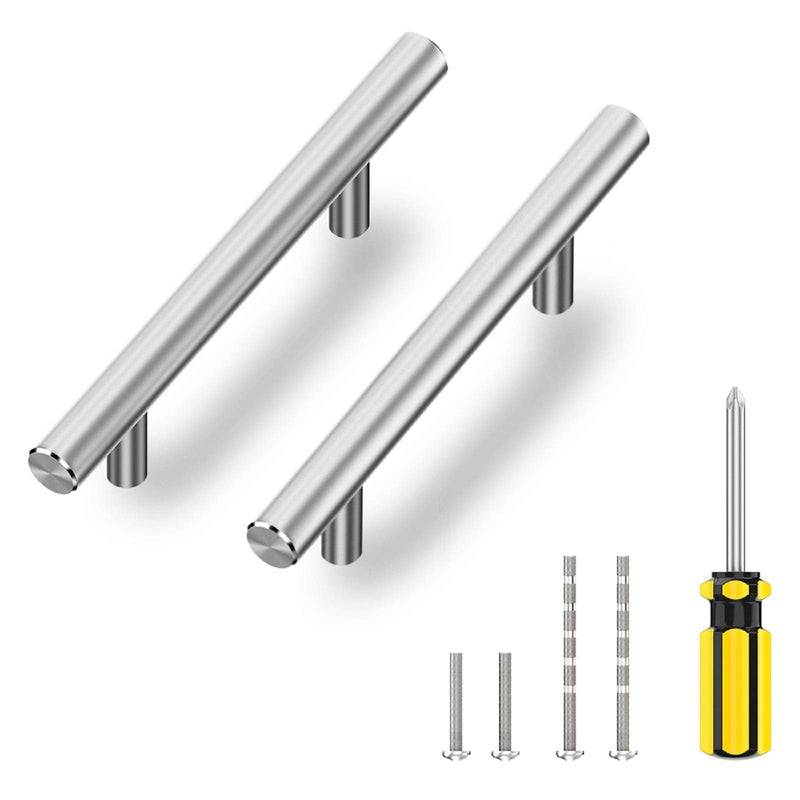 6 Pack Cabinet Handles Drawer Pulls for Kitchen Brushed Nickel Stainless Steel, 5" Length ( 3" Hole Center ) Kitchen Cabinet Hardware 6 - NewNest Australia