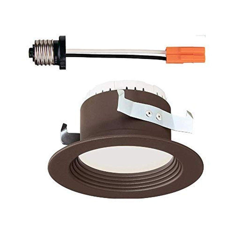 4 in. 3000K Soft White Integrated LED Recessed CEC-T20 Baffle Trim in Bronze Bronze Trim 4 inch - NewNest Australia