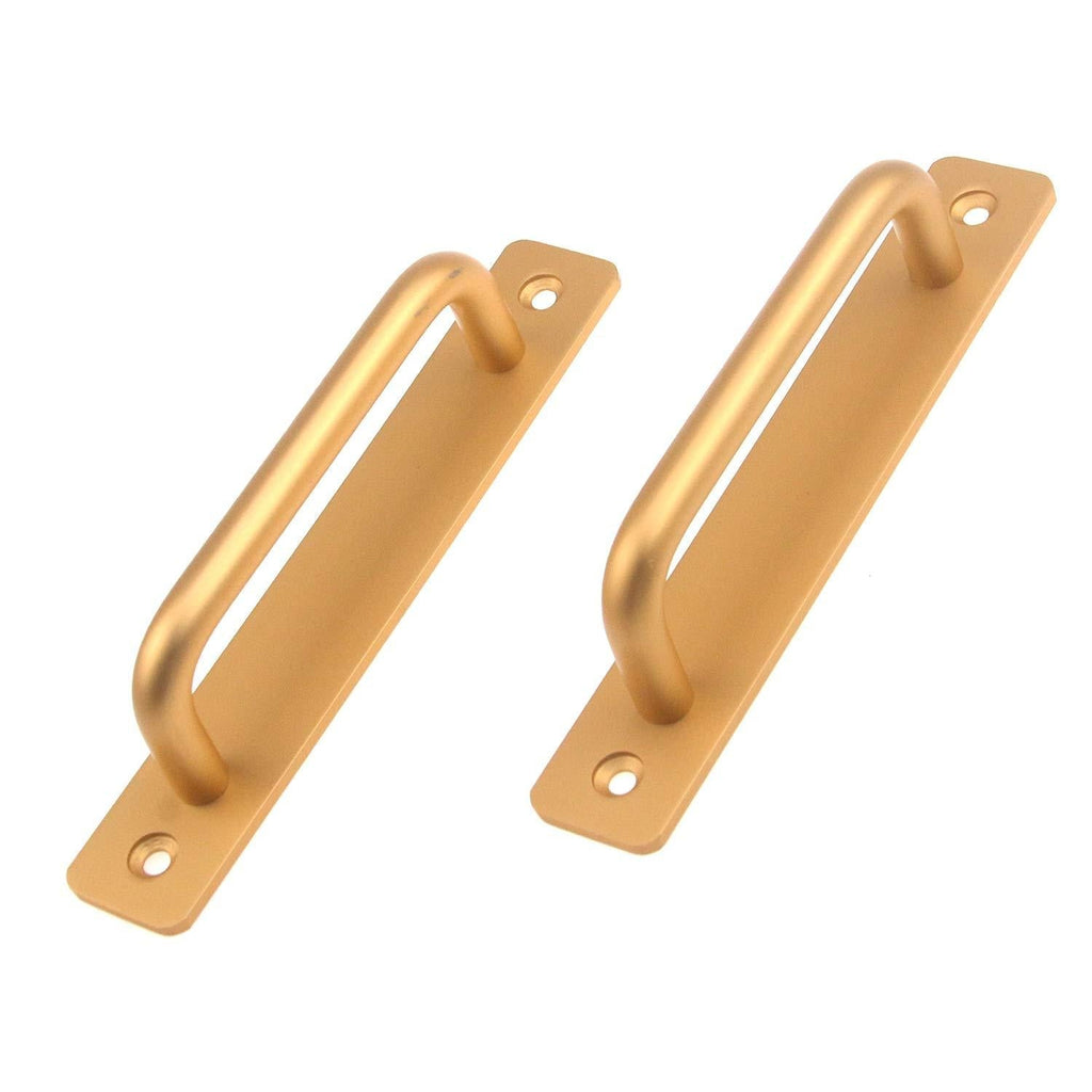 Antrader 5.8" Barn Door Handle, Aluminium Alloy Sliding Door Handle Pull for Cabinet Wardrobe Closet, Gold, 2 Pack Hole to Hole: 4.96" - NewNest Australia