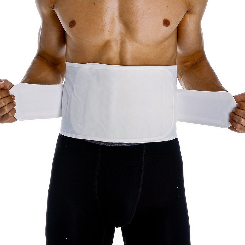 Hernia Belts for Men Abdominal Support Surgical Belly Binder Stomach Wrap Band After Surgery White Medium - NewNest Australia