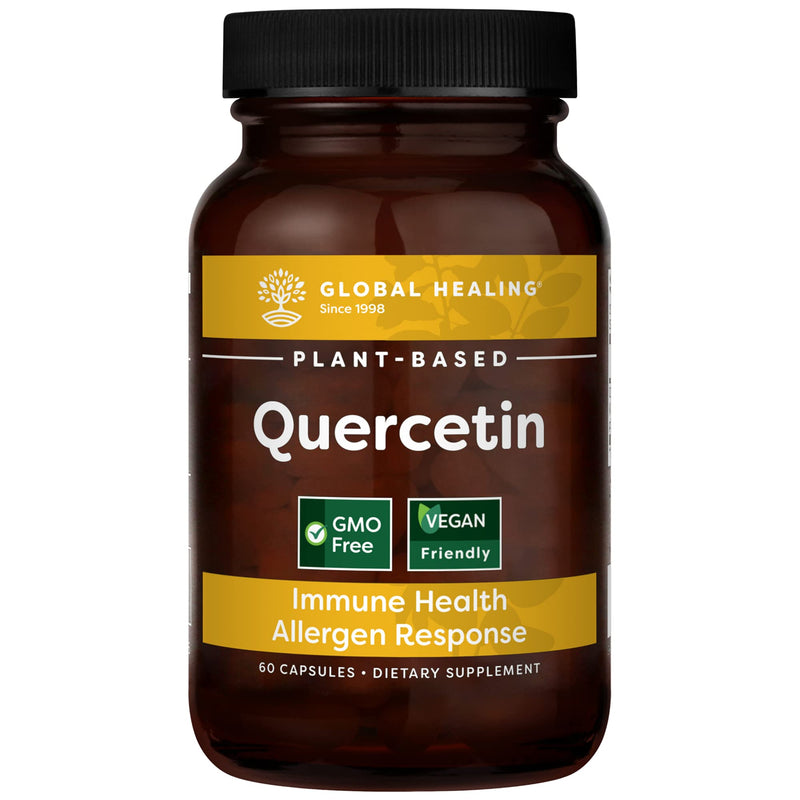 Global Healing Plant-Based Quercetin Supplement Capsules To Support Immune System Function, Respiratory Health & Body's Natural Response To Occasional Allergies - Non Drowsy Feeling - 250 mg, 60 Count - NewNest Australia