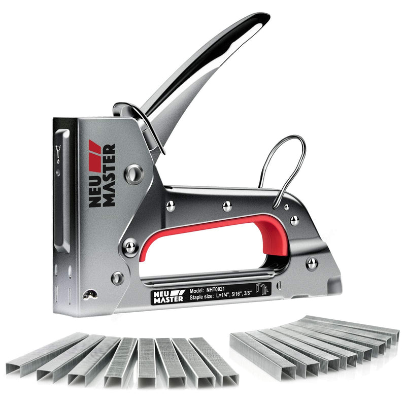 Staple Gun NEU MASTER, Light Duty Stapler Kit Come with 1600 pcs 5/16,3/8 inch JT21 Staple Strip, All Steel Tacker for General Repairs, Crafts, Upholstery, Decorating. - NewNest Australia