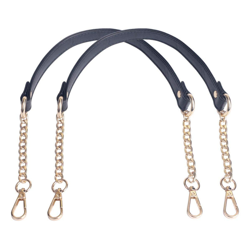 Beaulegan Purse Chain Handles - Microfiber Leather - Replacement for Shoulder Bag or Handbag 23.6 inch Long (2 PCS/Gold) Gold - NewNest Australia