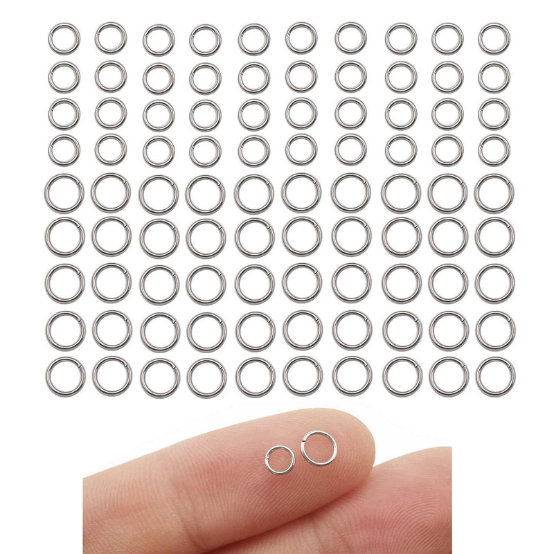 1000 pcs Mixed 4mm 5mm Stainless Steel Rings Jump Rings Connector Rings for Jewelry Making Necklaces Bracelet Earrings Keychain DIY Craft (M532) M532 - NewNest Australia