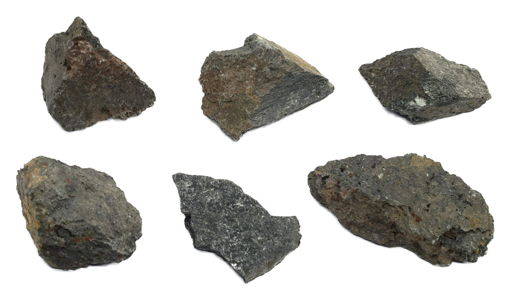 6PK Raw Augite, Mineral Specimens - Approx. 1" - Geologist Selected & Hand Processed - Great for Science Classrooms - Class Pack - Eisco Labs 6 - NewNest Australia