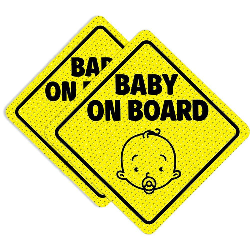 NewNest Australia - BabyPop! 2 Pack Baby On Board Sticker Sign for Cars, No Residue and See Through Safety Cute Design 2 Pack 