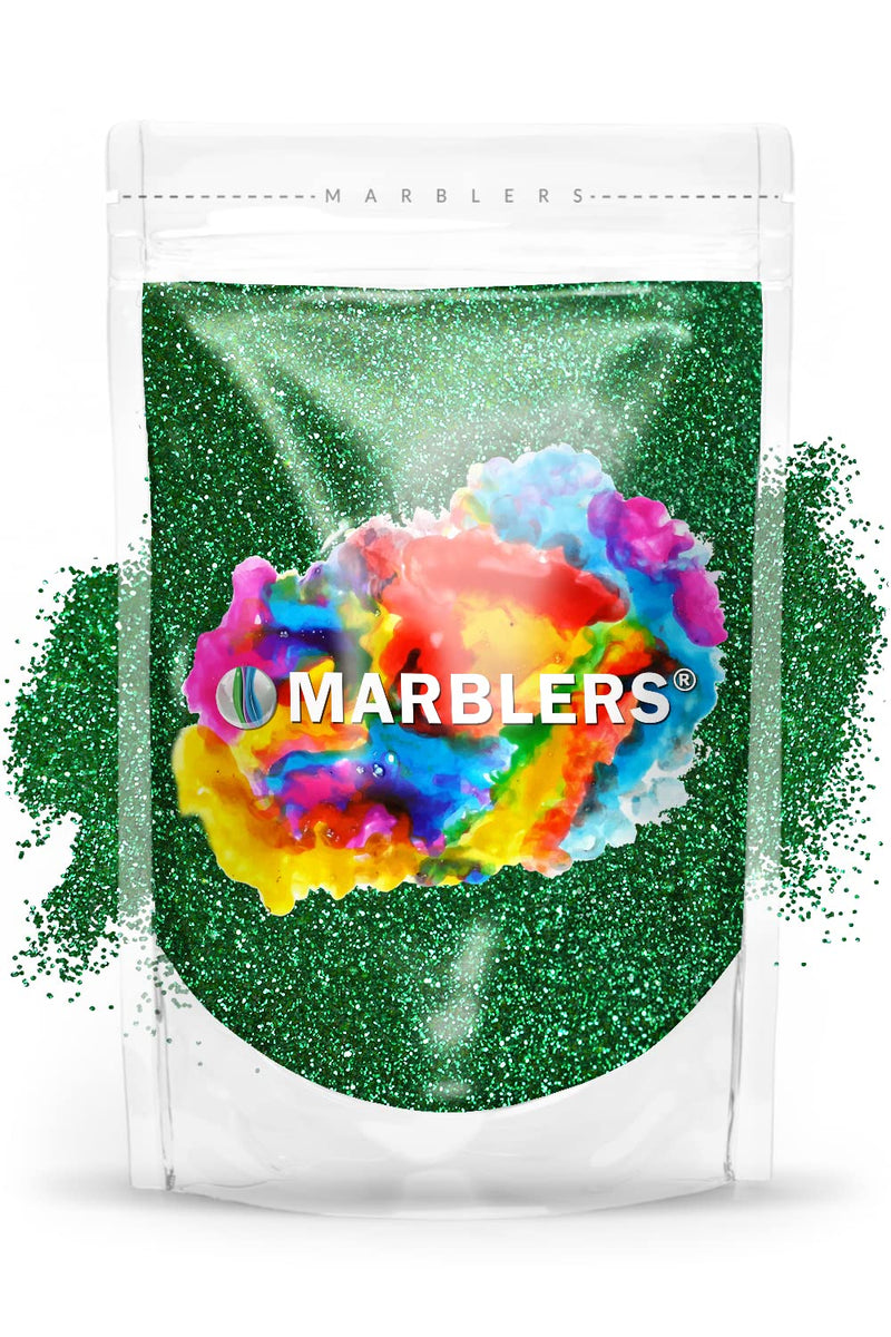 MARBLERS Craft Glitter 3oz (85g) [Christmas Green] | Fine Glitter | Non-Toxic | Great for Arts, Crafts, Slime, Epoxy, Resin, Nail Polish | Decoration | Festival | Body, Face, Eye, Hair Glitter | Christmas Green Glitter 3oz (85g) - NewNest Australia