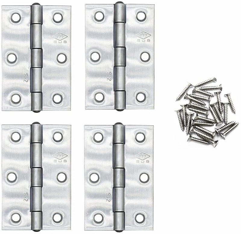 Liberty4Pcs Stainless Steel 3-inch Thick Hinges, Door and Window Hinges are Equipped with 24Pcs Stainless Steel Screws - NewNest Australia