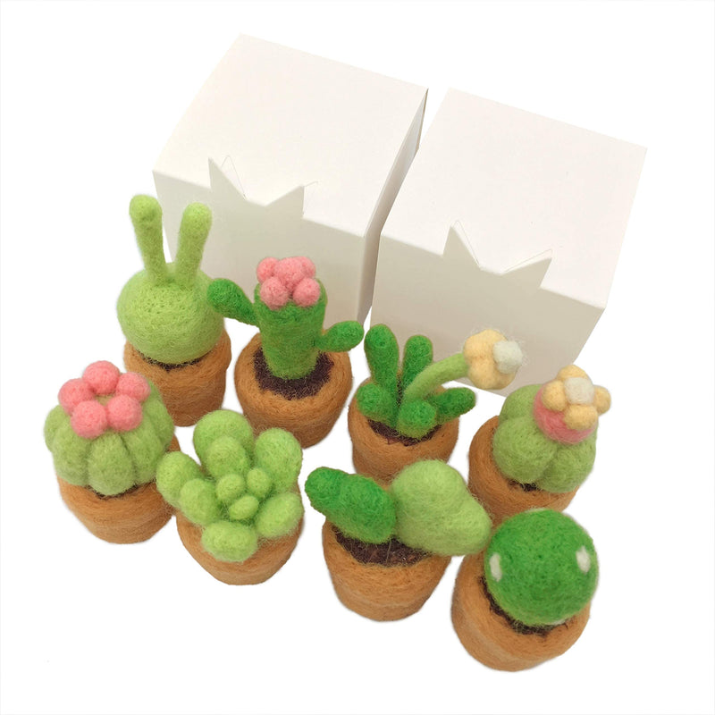Truslin - DIY Needle Felting Succulents Kit Cactus Kit Great for Arts and Crafts Easy for Beginners, Make 8 Wool Pots and Succulents Kit, 8 in 1 Succulents Kit Succulents 8 in 1 kit - NewNest Australia