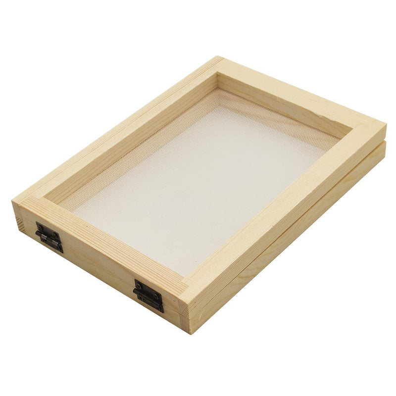Worown Natural Wooden Paper Making Papermaking Mould, 5 x 7 inch Screen Printing Frame for DIY Paper Craft and Dried Flower Handcraft 5*7 inch - NewNest Australia