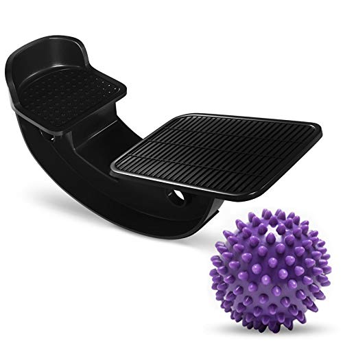 ProHeal Foot Rocker Calf Stretcher with Spiked Ball Massager - for Plantar Fasciitis, Achilles Tendonitis - Calf, Foot, Heel, and Ankle Stretcher - Lower Leg Pain Relief - Black with Blue Ball Black With Purple Ball - NewNest Australia