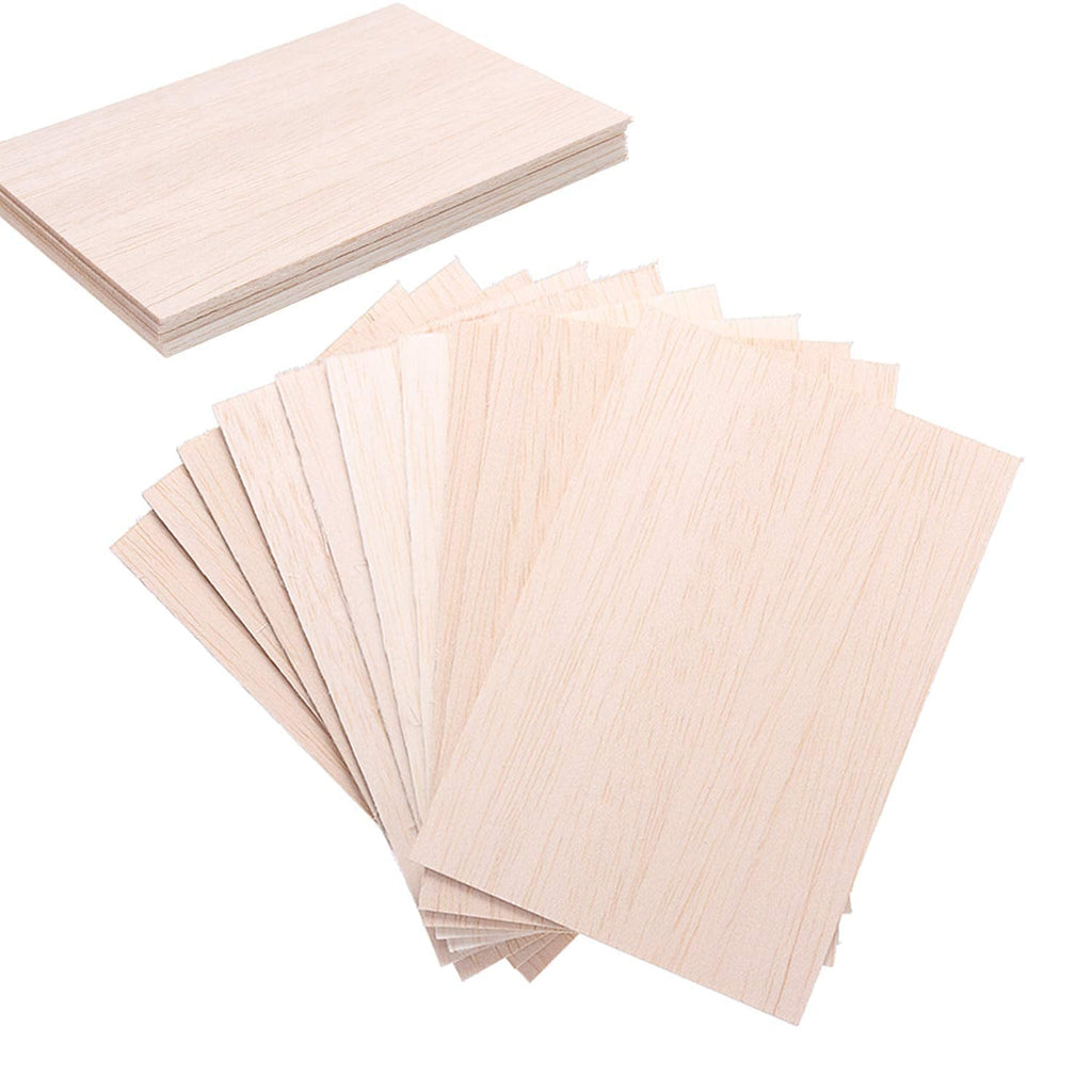 Unfinished Wood, 15 Pack Balsa Wood Sheets, Basswood Thin Craft Wood Board for House Aircraft Ship Boat Arts and Crafts, School Projects, Wooden DIY Ornaments (150x100x2mm) 150*100*2mm 15Pack - NewNest Australia