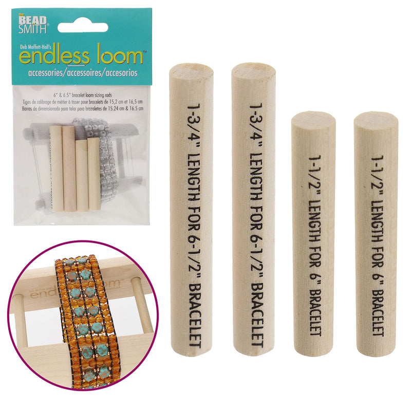 The Beadsmith Endless Loom Rod Set Accessory Pack by Deb Moffatt Hall, for 6 and 6.5" Bracelet, for Making Jewelry and Beading Bracelets - NewNest Australia