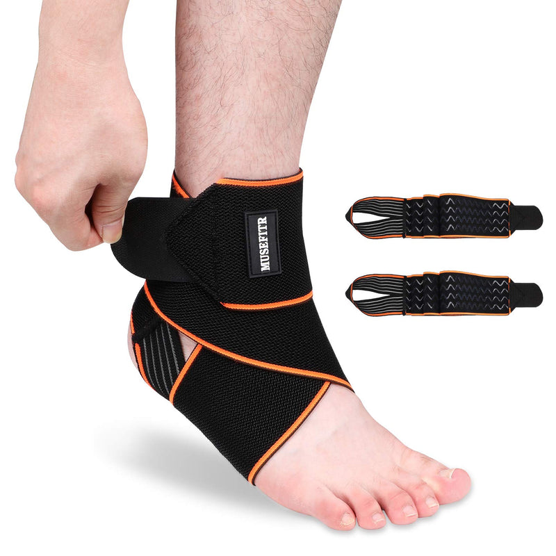 2 Pack Adjustable Ankle Brace for Women and Men-Ankle Support Brace for Sprained Ankle,Plantar Fasciitis,Achilles Tendon-Compression Ankle Wrap for Volleyball,Running,Tennis -Universal Size fits All 2 - NewNest Australia