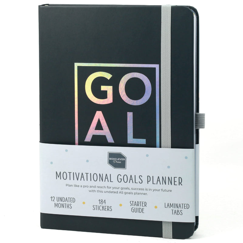 Boxclever Press Goal Planner. Luxury 12 Month Undated Planner to Hit Your Goals & Live Your Best Life! A5 Weekly Planner with Lists, Trackers & More. Productivity Planner with Stickers (Iridescent) Iridescent - NewNest Australia