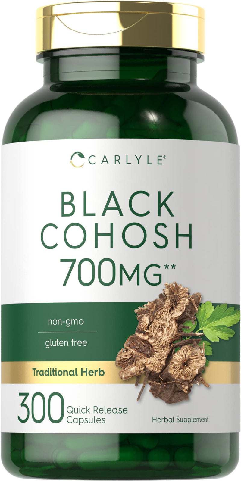 Black Cohosh Capsules | 700mg | 300 Count | Non-GMO, and Gluten Free Formula | Black Cohosh Root Extract Supplement | by Carlyle - NewNest Australia