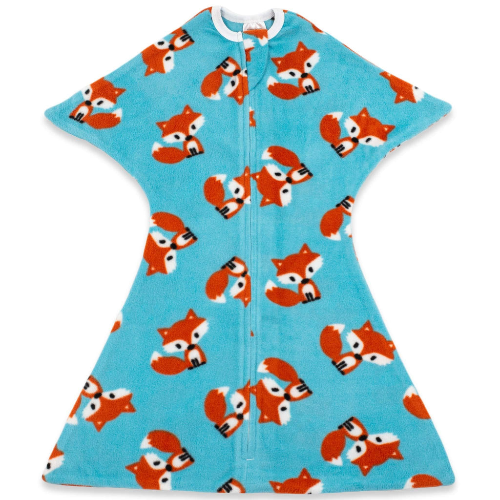 NewNest Australia - Friendly Fox Swaddle Transition Zipadee-Zip - Fleece Extra Large 2T-3T 